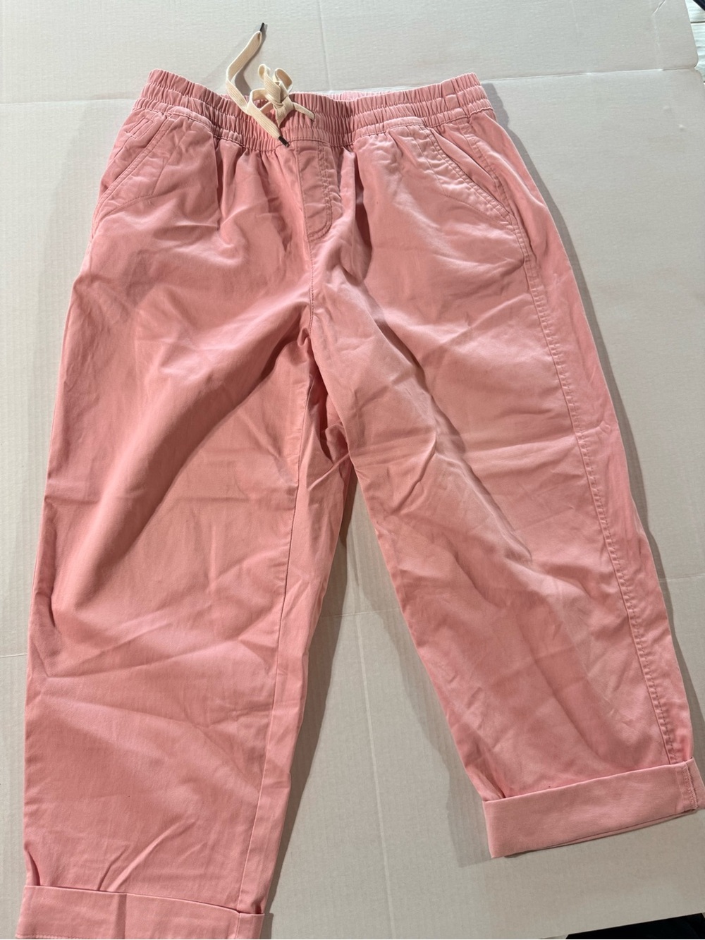 Lane Bryant Dusty Rose Drawstring Cropped Joggers
